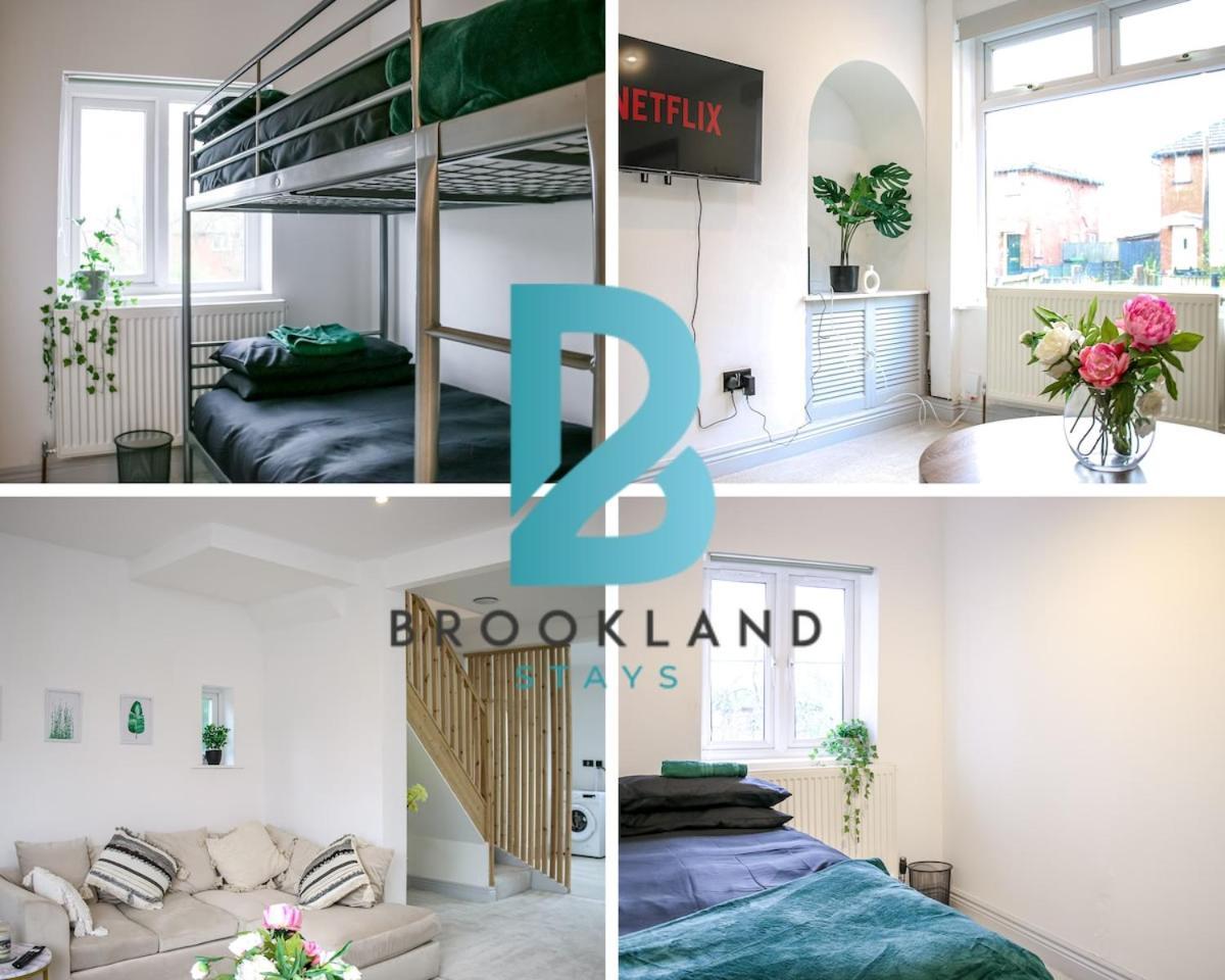 Chic 3Bed Flat In Manchester With Washer Wifi And Full Kitchen- Ideal For Contractors & Relocation By Brookland Stays Bolton Exteriör bild